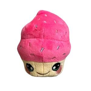 Squeezamals Dessert Series Dream Cupcake 4 Inch Plush Stress Ball Pink Sprinkles